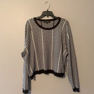 Eloquii Black white Chevron Sweater Sz 26/28